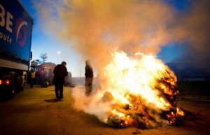 Farmers Blocking the access to Vannes