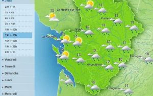 It will be a wet day in the Charente region, with rain forecast throughout the day