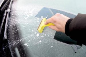 Ice in the west of France, causing road accidents