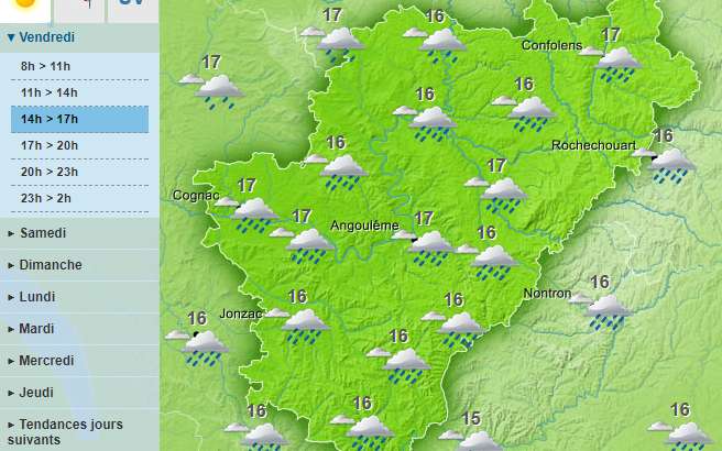 A wet afternoon in the Charente this afternoon