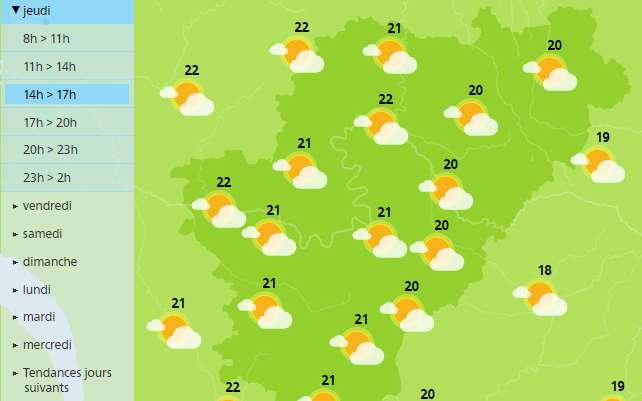 The afternoon in the Charente will be cloudy but no rain is forecast