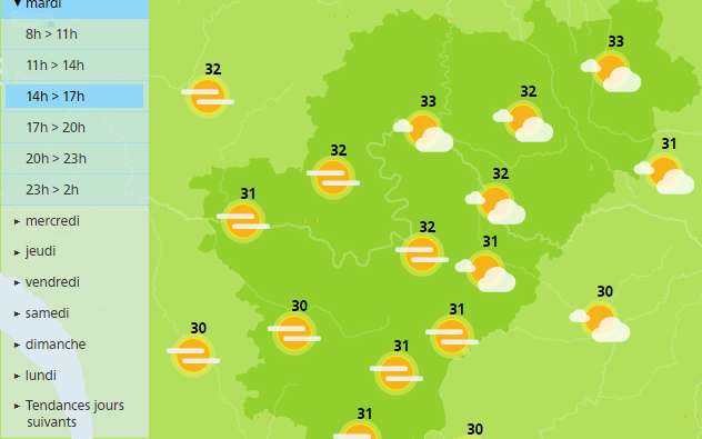 The sky will be covered by clouds during the afternoon across the Charente