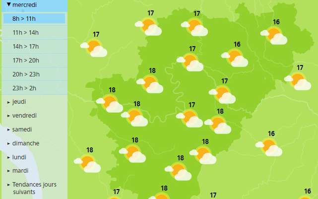 A cloudy afternoon for the Charente department this Wednesday