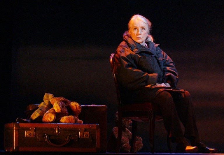 French actress Danielle Darrieux, playing in the play "Oscar and the Lady in Pink" on Comedy Champs Elysees in Paris on 7 February 2003 