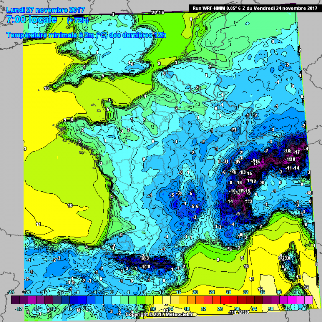 the cold weather arrives to Western France 