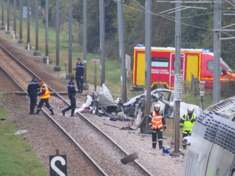 All that was left of car hit by train at Deauville