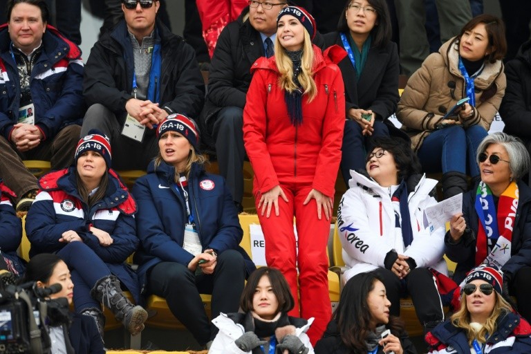 Ivanka Trump the daughter of the US president at the Pyeongchang Winter Olympics on February 24, 2018. 