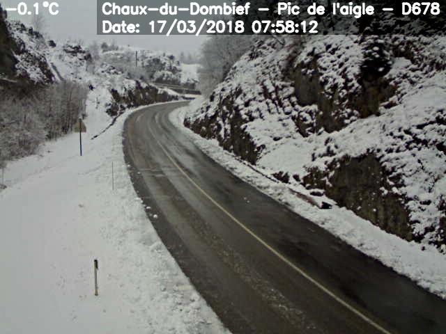 The RD 678 in Chaux du Dombief, Jura this Saturday, March 15th just before 8 am