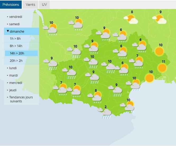 The east of the department should be spared by rain, Sunday, March 25, 2018.