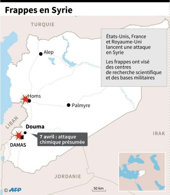 Strikes in Syria. 