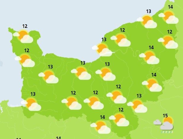 Sunday afternoon, a broad thinning is announced on all Normandy. 