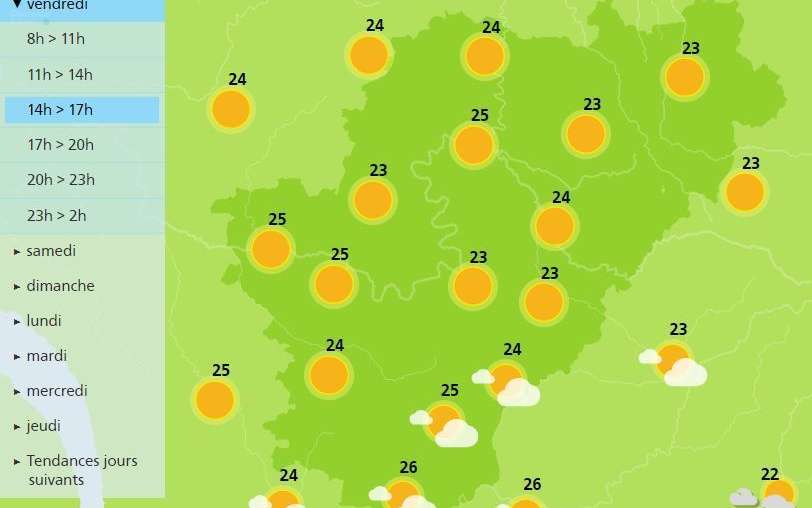 A Beautiful afternoon is forecast for the Charente department