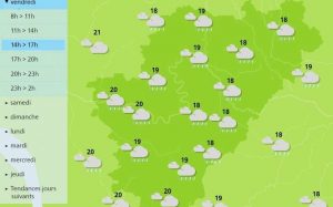 Afternoon weather forecast for the Charente department