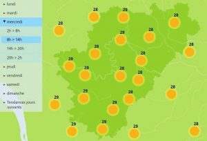 Weather forecast for the Charente on Wednesday 