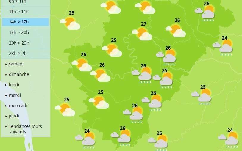 The afternoon will be overcast and changeable in the Charente