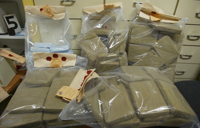 The backpack contained 8 kilos of Cannabis resin