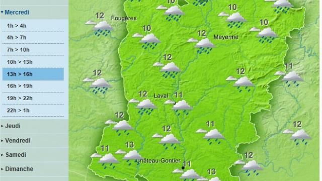 A mild and rainy wednesday in the Mayenne region