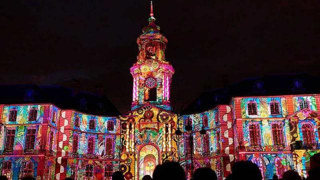 Last night to see the illuminations in Rennes tonight