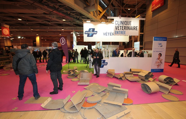 The stand of the Ministry of Agriculture dismantled by protesters