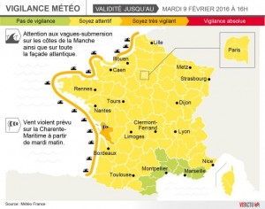 Meteo-France predict stormy weather and strong winds throughout France