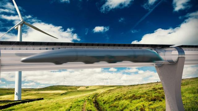 The hyperloop train will travel at supersonic speeds