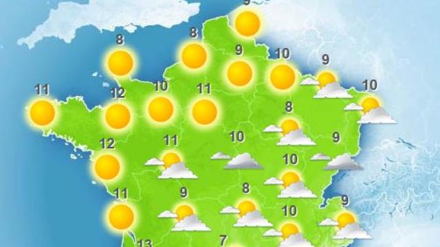Mild weather is forecast for most of France this Sunday