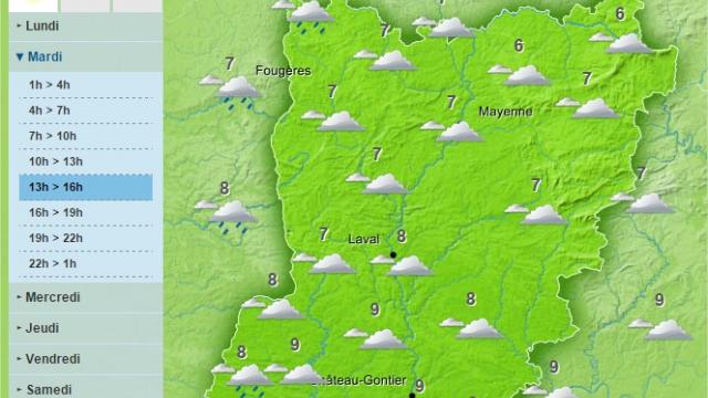 Rain is forecast for the Mayenne department, despite a sunny and warm start to the day