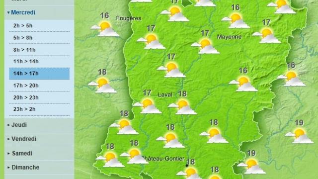 A cloudy start to the morning in the Mayenne, but it should warm up in the afternoon with Spring like temperatures