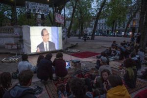 Francois Hollande televised speech watched by the young