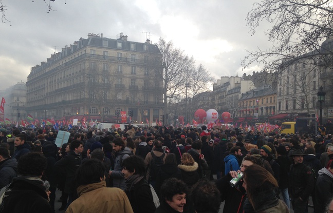 Police are evacuating Republic Square in Paris after another night of protests