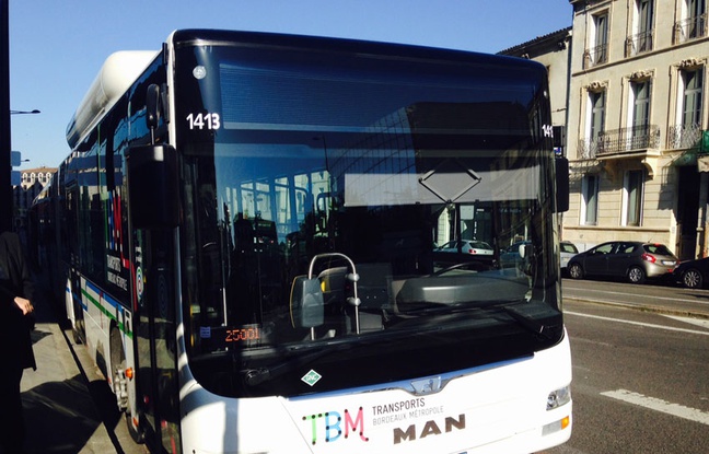 TBM logo on a bus in Bordeaux