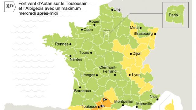 The departments of Haute-Garonne and Tarn were placed Wednesday morning orange alert for strong winds by Météo-France.