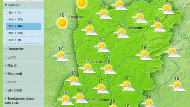 The weather in Mayenne, will remain gloomy until late afternoon, when the sunshine returns
