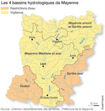 The lack of water has lead to water restrictions in the Mayenne