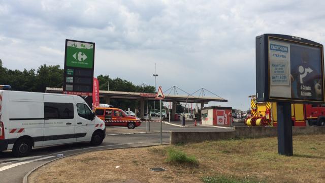 Petrol station closed on the edge of Nantes due to a fuel spillage