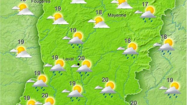 A small amount of rain is forecast for this friday in the Mayenne