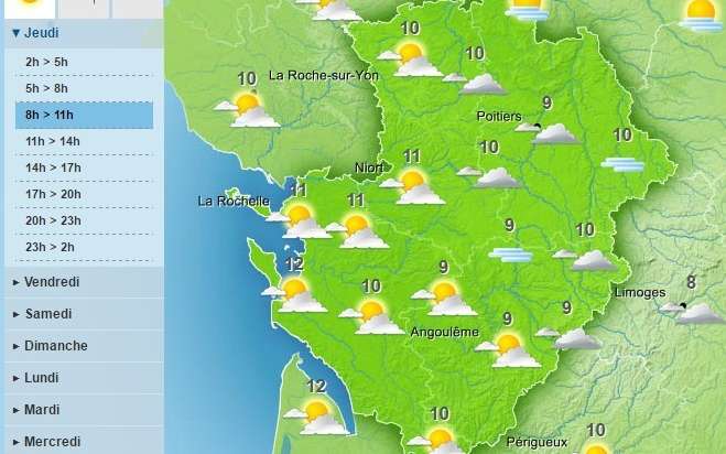 A few degrees cooler in the Charente region today