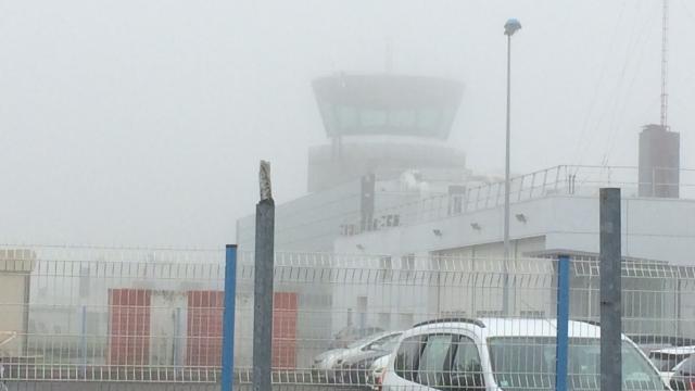 Fog has distrupted flights at Rennes Airport