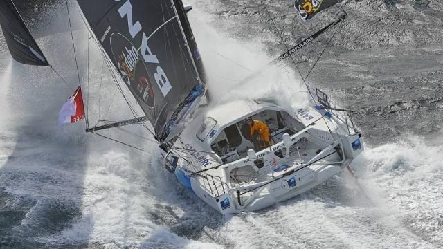 Armel Le Cleac'h (Banque Populaire) took the lead of the Vendée Globe in the Indian Ocean on Sunday night