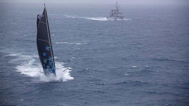 Alex thomson and Armel Le Cléarc'h are neck and neck in the Vendée Globe