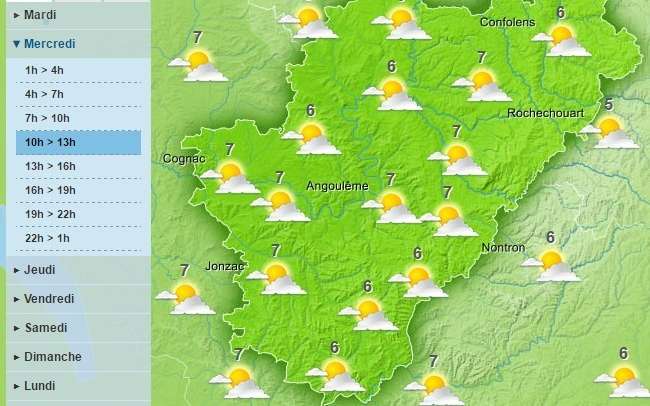 A cloudy start to the morning for the weather in the Charente