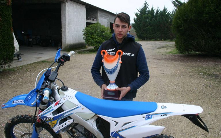 The young rider, Thomas Baratange from Touzac has been crowned Motocross champion of France