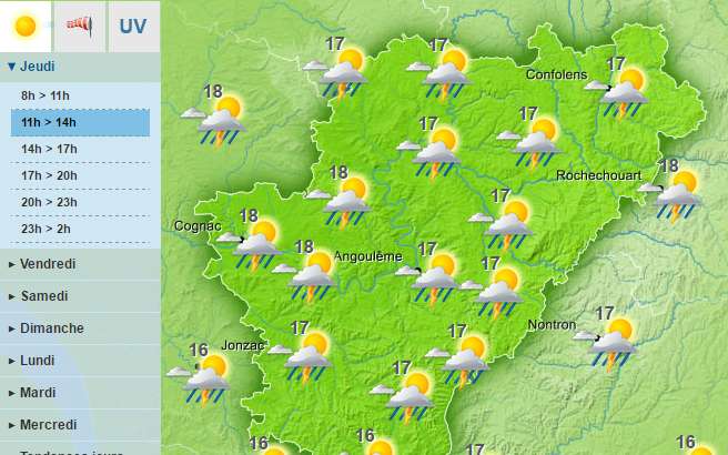 Rain and more rain is forecast for the Charente department today
