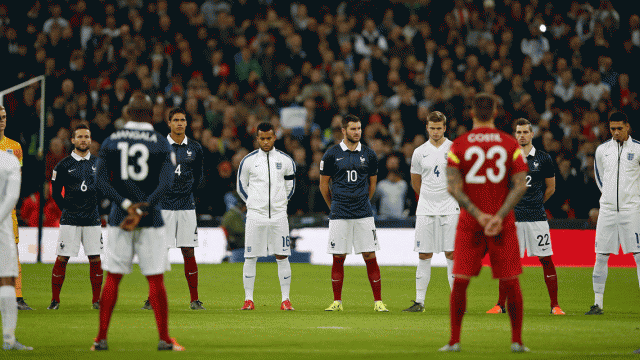 Many tributes expected at the friendly football match between France and England