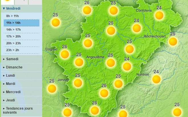 Great weather for the Charente area this Morning