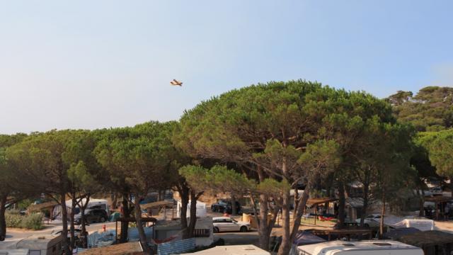 The Canadair above camping in Bormes-les-Mimosas