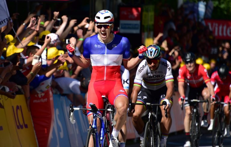 Arnaud Démare wins the Stage Mondorf Bains to Vittel inthe Tour de France