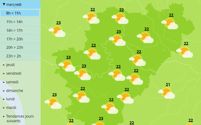 Weather in Charente: Alternating Clouds and Rain 1