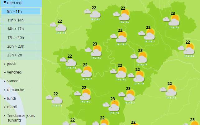 Thunderstorms and rain forecast for this afternoon inthe Charente