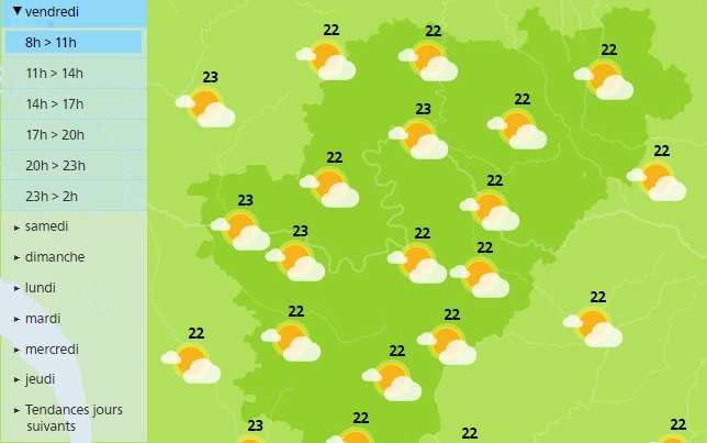 A warm and sunny day is forecast for the Charente department